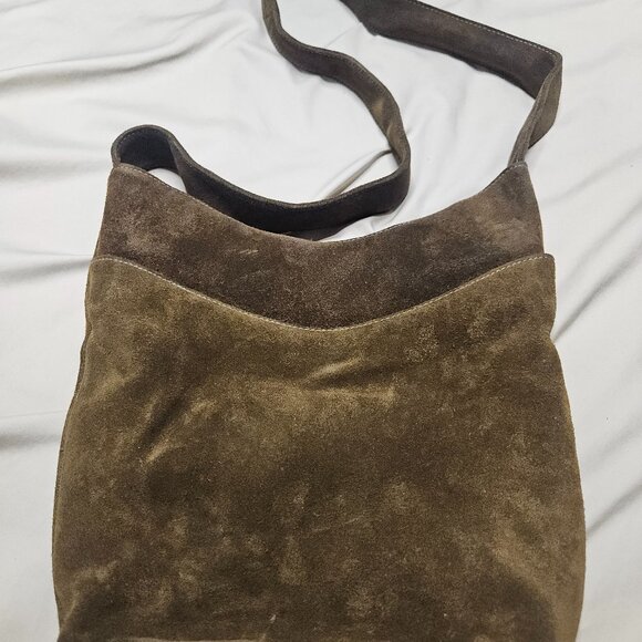 Suede Apostrophe shoulder bucket bag - Picture 1 of 6